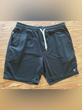 Vuori Men's Ponto Performance Black Active Drawstring Shorts Size  XXL